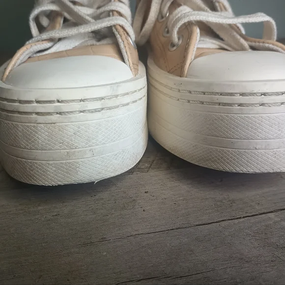 Converse All Star Womens Platform High Top Sneakers 6.5 Croc Chunky Punk Y2K - Picture 10 of 16